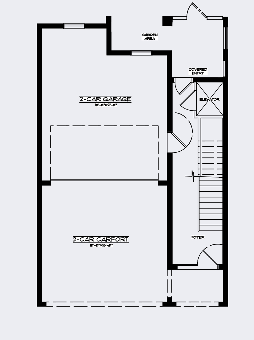 2D architectural plan of the ground floor